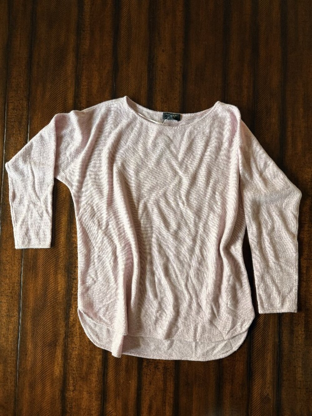 Charter Club Luxury 100% Cashmere Pink Shirttail Sweater XL
